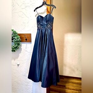 Navy blue ball gown